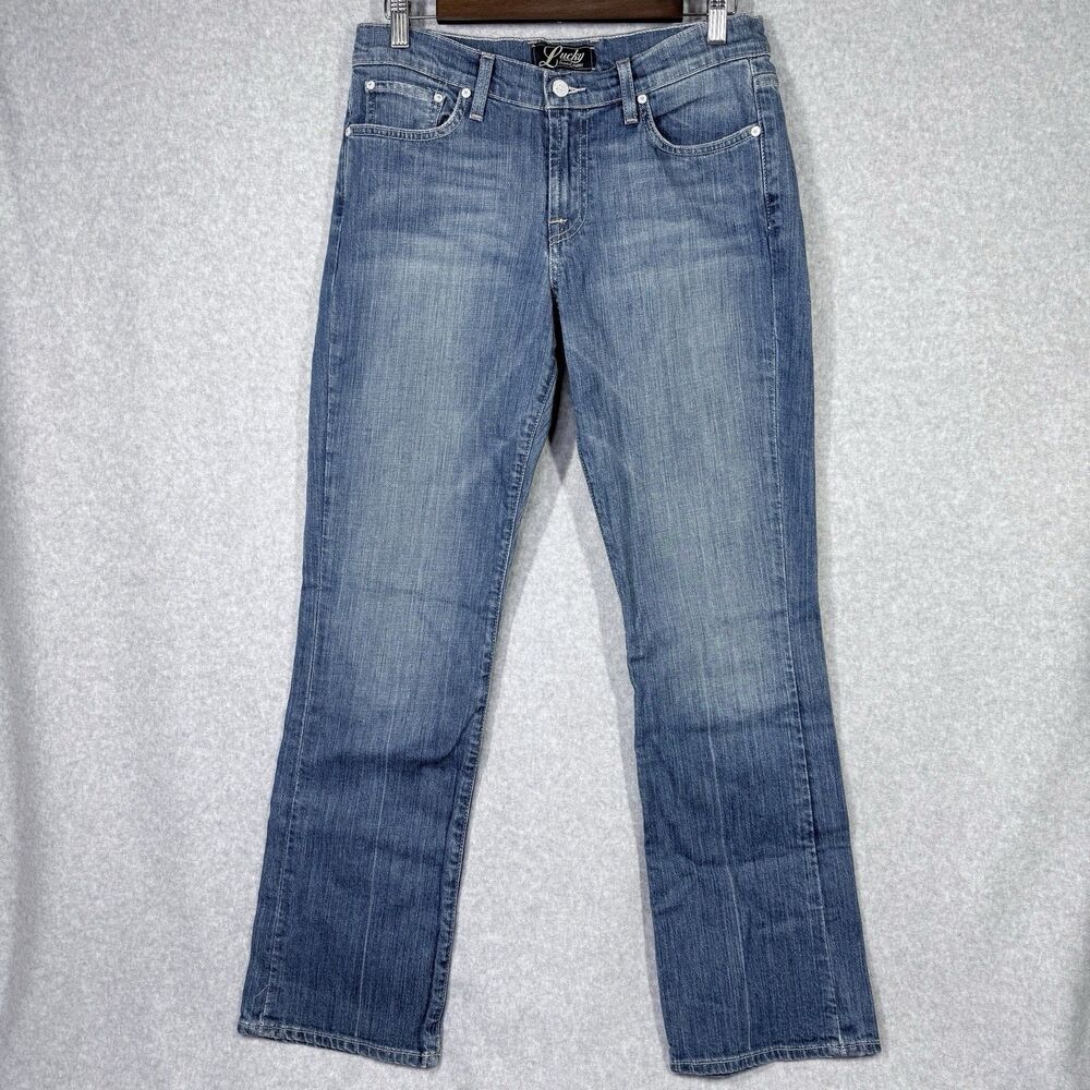 Lucky Brand Bootcut Jeans Women 10/30 Blue Good Mid Rise Short Inseam Denim